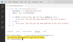 How to Check if a File Was Modified in the Last 24 Hours in PowerShell
