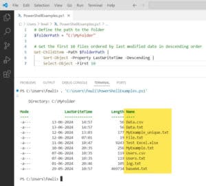 How to Get the First 10 Files in a Folder Using PowerShell ...