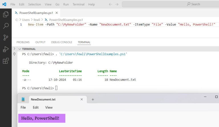 How to Use PowerShell new-item to Create Files and Directories?