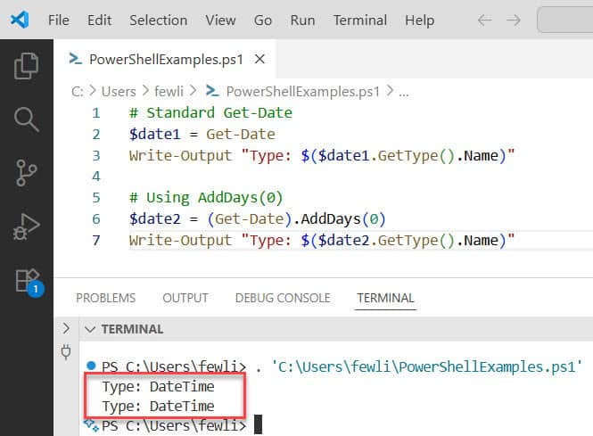 PowerShell (Get-Date).AddDays(0)