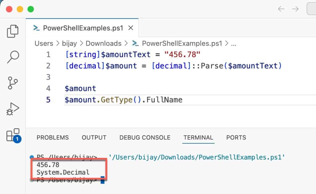 Convert String to Number with Decimal in PowerShell