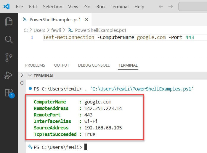 powershell check if port is open