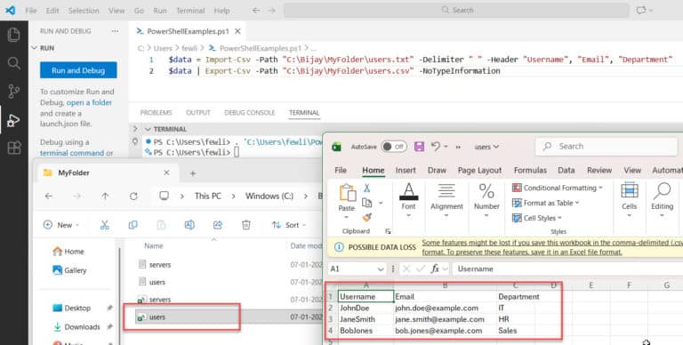 How to Convert TXT to CSV with PowerShell?