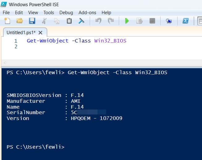 Get BIOS Information Using PowerShell