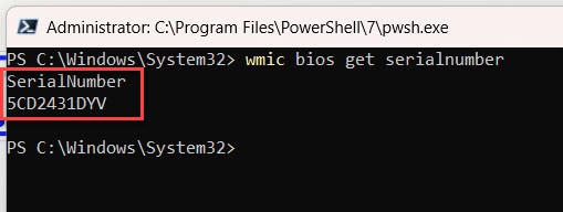 Get Dell Service Tag Using PowerShell