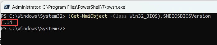 How to Get BIOS Version Using PowerShell