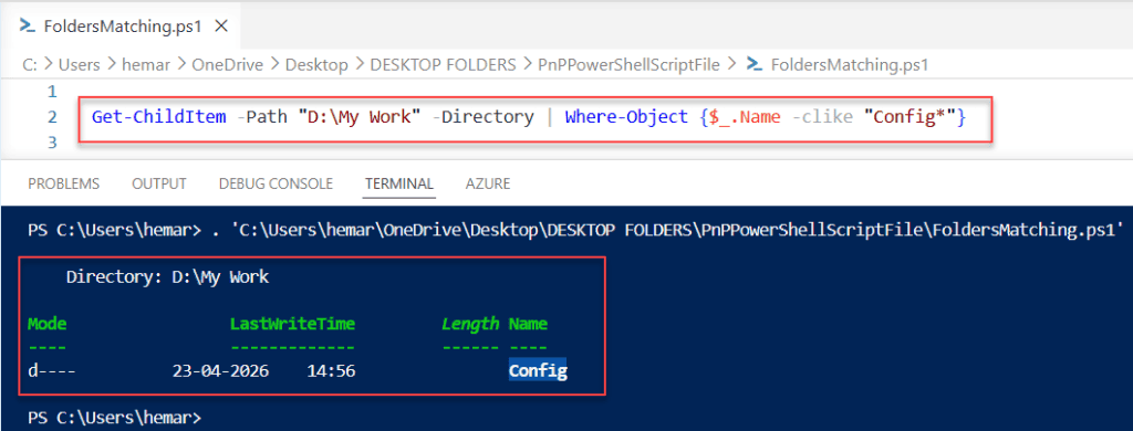 powershell finding folders by name