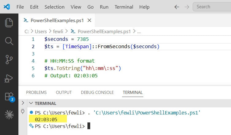 PowerShell Convert Seconds to Hours and Minutes