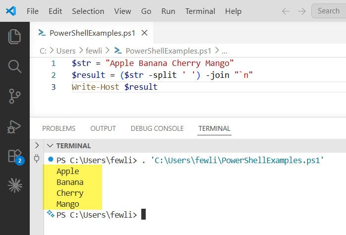 PowerShell Convert Spaces to New Lines