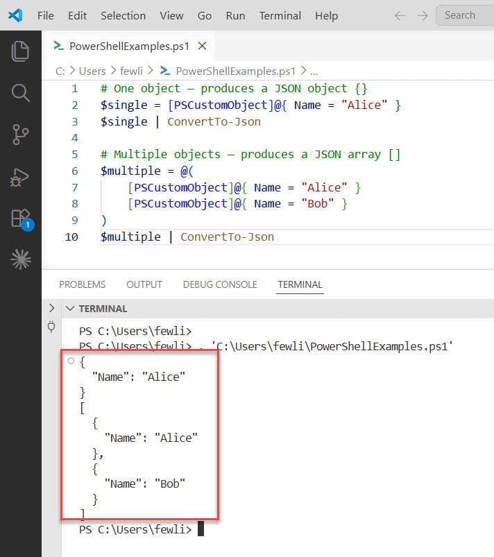 PowerShell ConvertTo-Json