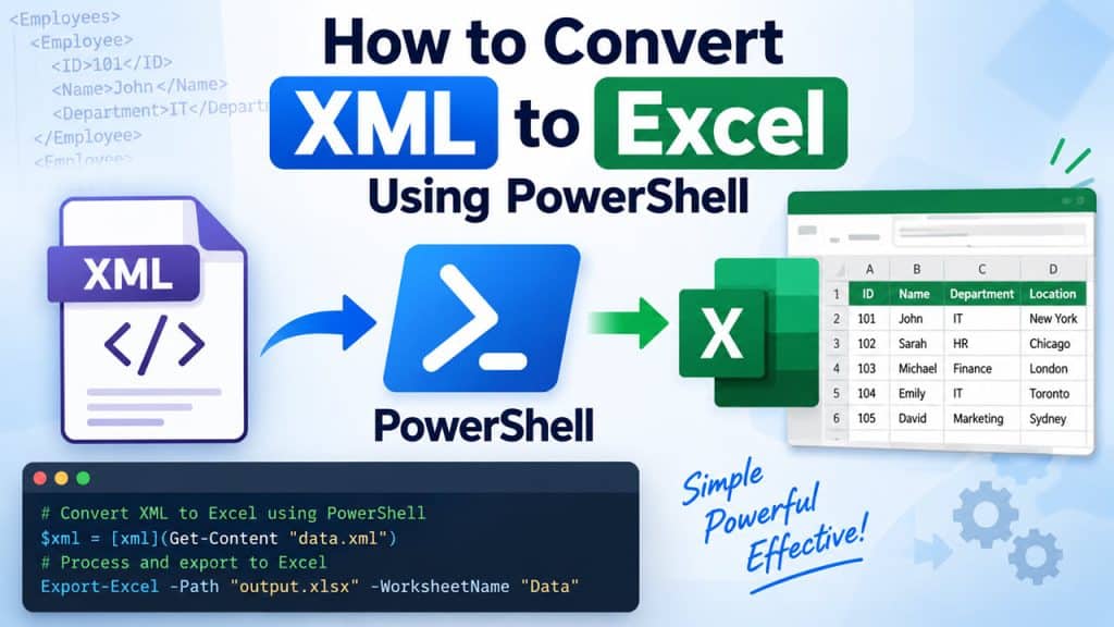 Convert XML to Excel Using PowerShell
