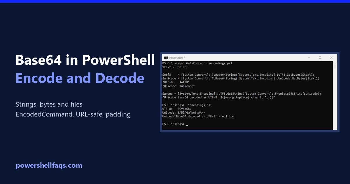 Convert a string to Base64 in PowerShell