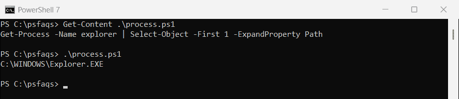 PowerShell Get-Process path of a running program