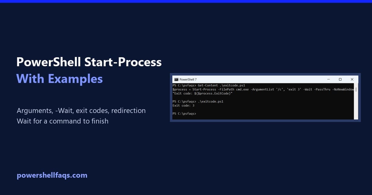 PowerShell Start-Process with examples