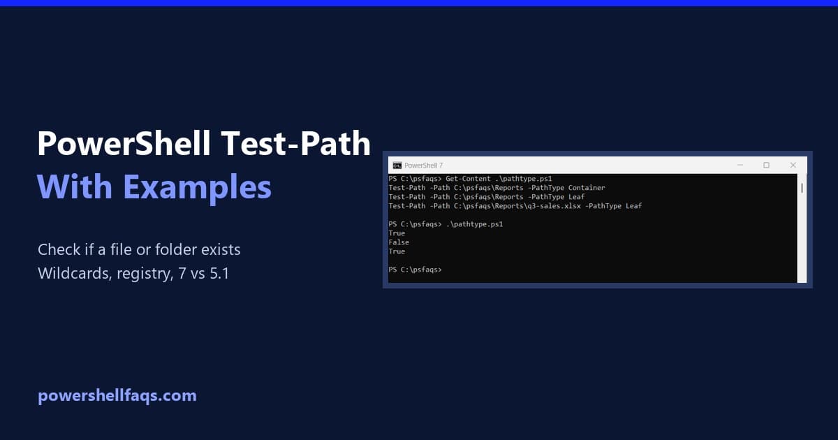 PowerShell Test-Path examples