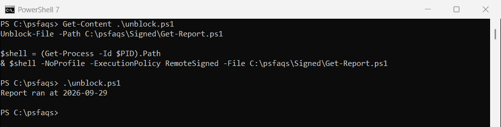 PowerShell Unblock-File fixes the file is not digitally signed error