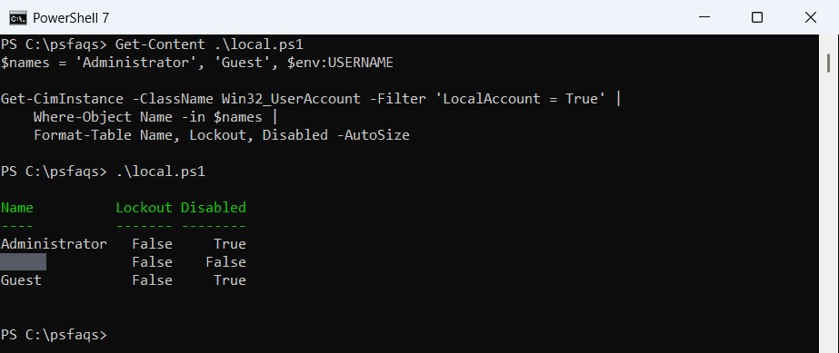 PowerShell check if a local user account is locked with Win32_UserAccount