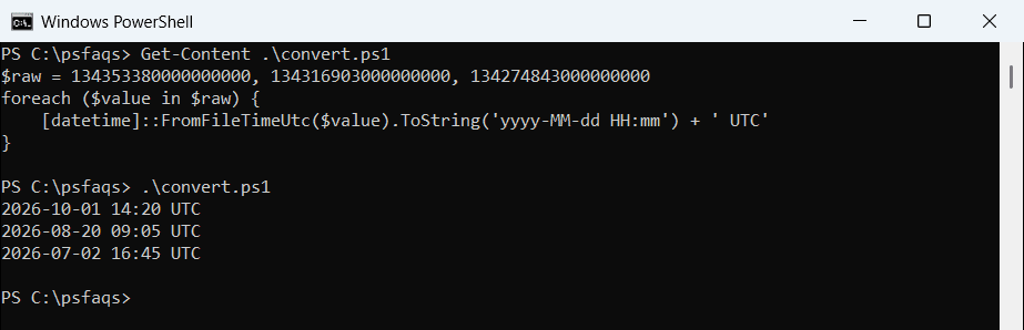 PowerShell convert lastLogonTimestamp to a date