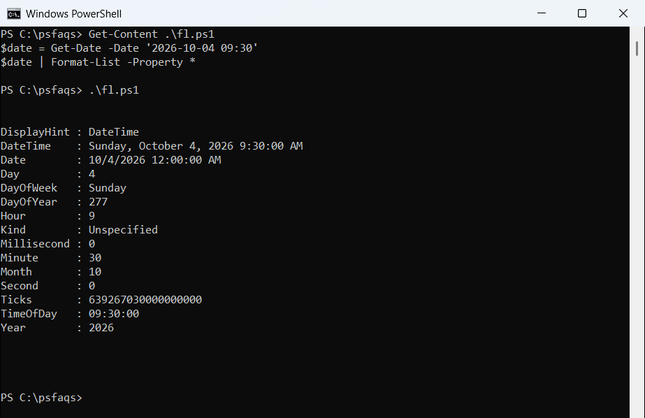 PowerShell Format-List all properties