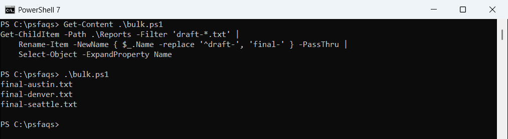 PowerShell Rename-Item bulk rename files