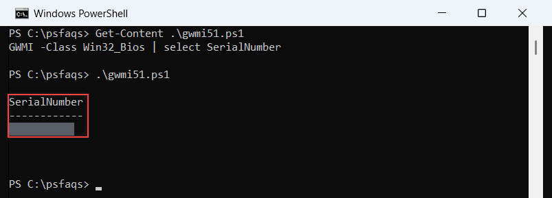 Dell's GWMI Win32_Bios command returning SerialNumber in Windows PowerShell 5.1